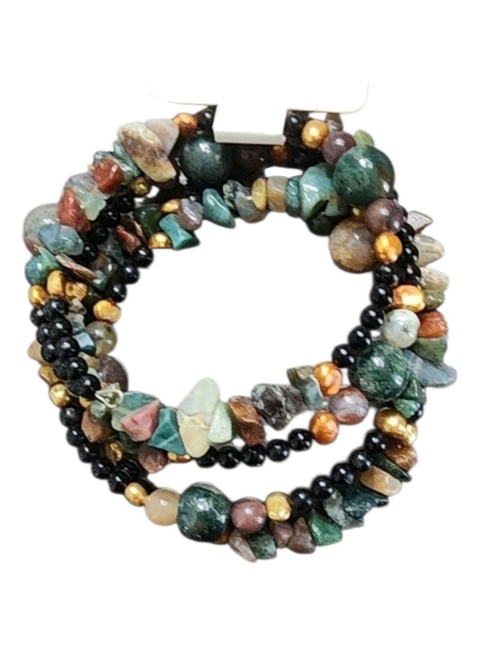 Handmade Multicolor Beaded Wrap Bracelet